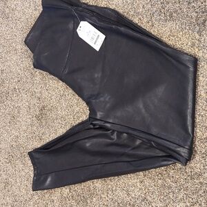 Time And Tru High Rise Faux Leather Leggings - Black Size L